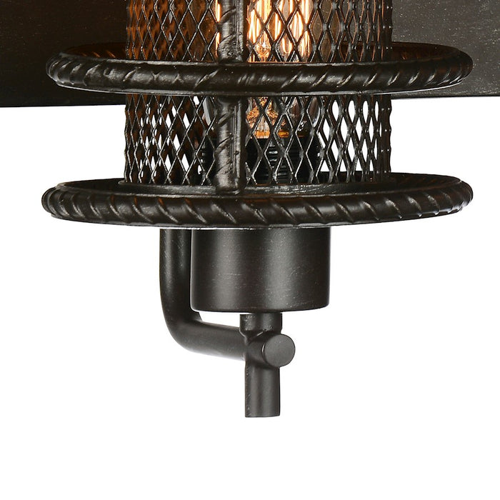 CWI Lighting Darya 3 Light Wall Light, Brown