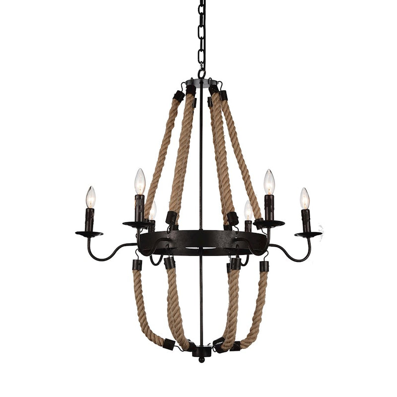 CWI Lighting Dharla 8 Light Up Chandelier, Rust