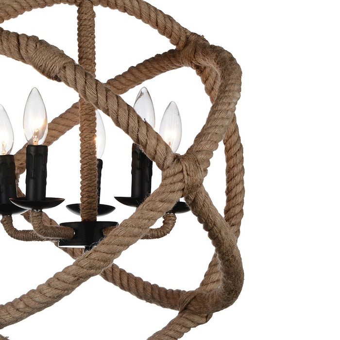 CWI Lighting Padma 5 Light Up Chandelier, Black
