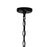 CWI Lighting Padma 5 Light Up Chandelier, Black