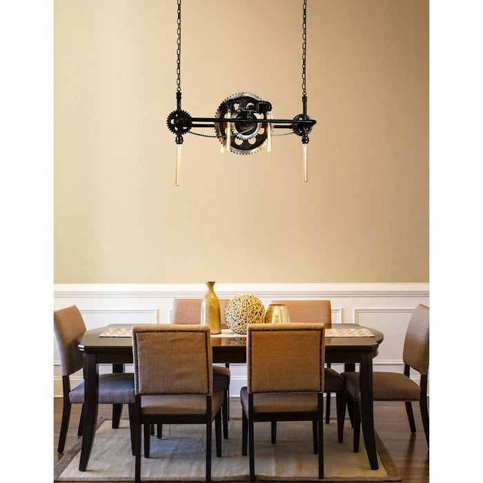 CWI Lighting Oder 6 Light Down Chandelier, Silver Gray