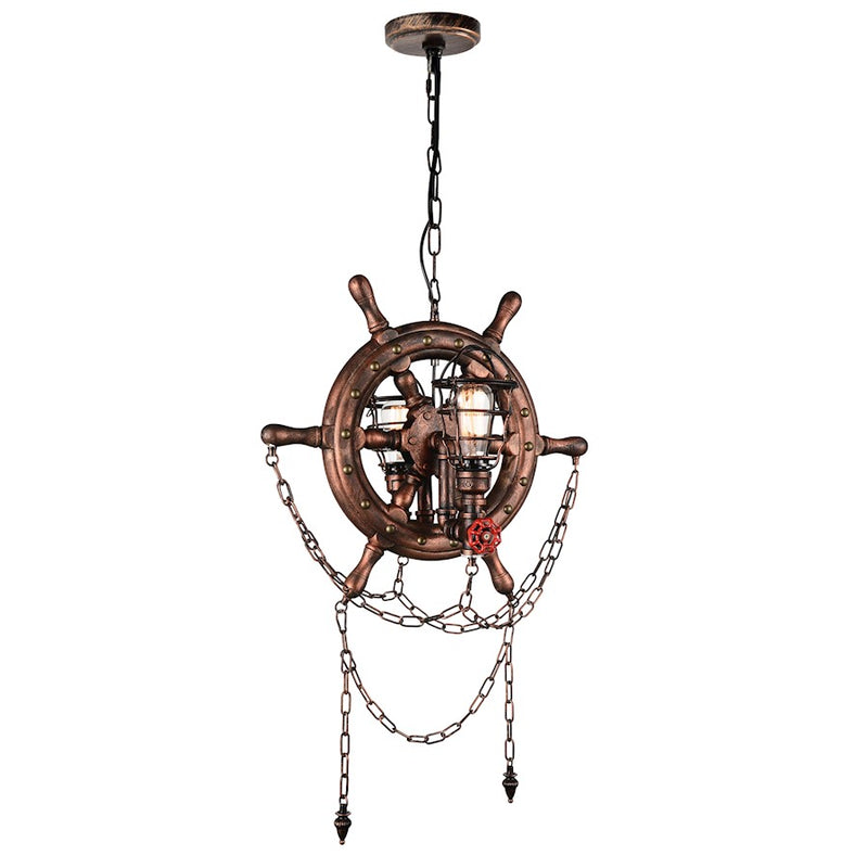 CWI Lighting Manor 2 Light Up Chandelier, Speckled Copper