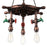 CWI Lighting Manor 3 Light Down Chandelier, Speckled Copper