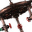 CWI Lighting Manor 3 Light Down Chandelier, Speckled Copper