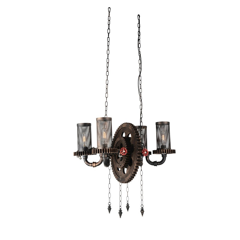 CWI Lighting Manchi 4 Light Up Chandelier, Rust