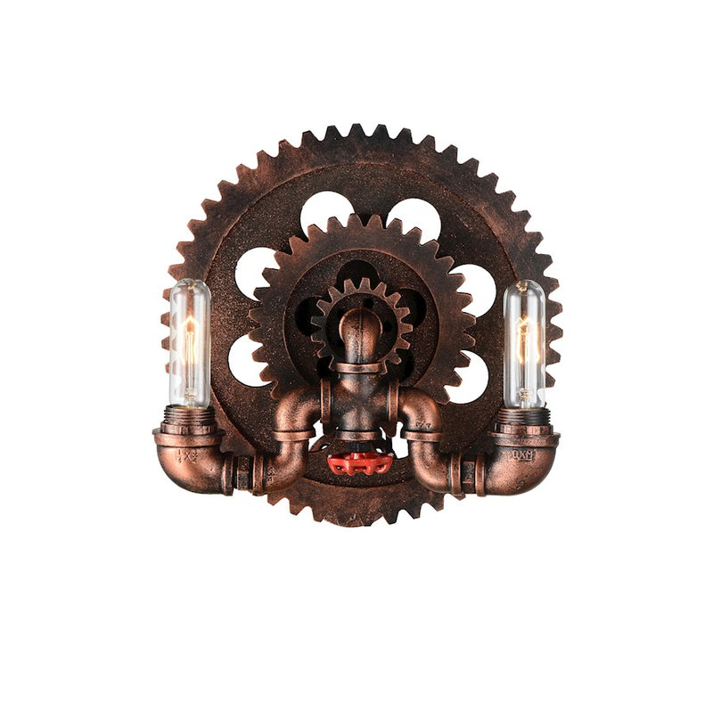 CWI Lighting Manchi 2 Light Wall Light, Blackened Red