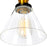 CWI Lighting Eustis 2 Light Wall Light, Black/Gold Brass/Clear