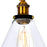 CWI Lighting Eustis 3 Light Wall Light, Black/Gold Brass/Clear