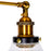 CWI Lighting Eustis 3 Light Wall Light, Black/Gold Brass/Clear