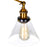 CWI Lighting Eustis 3 Light Wall Light, Black/Gold Brass/Clear