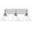 CWI Lighting Eustis 3 Light Wall Light, Polished Nickel/Clear