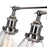 CWI Lighting Eustis 3 Light Wall Light, Polished Nickel/Clear