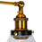 CWI Lighting Eustis 1 Light Wall Light, Black/Gold Brass/Clear