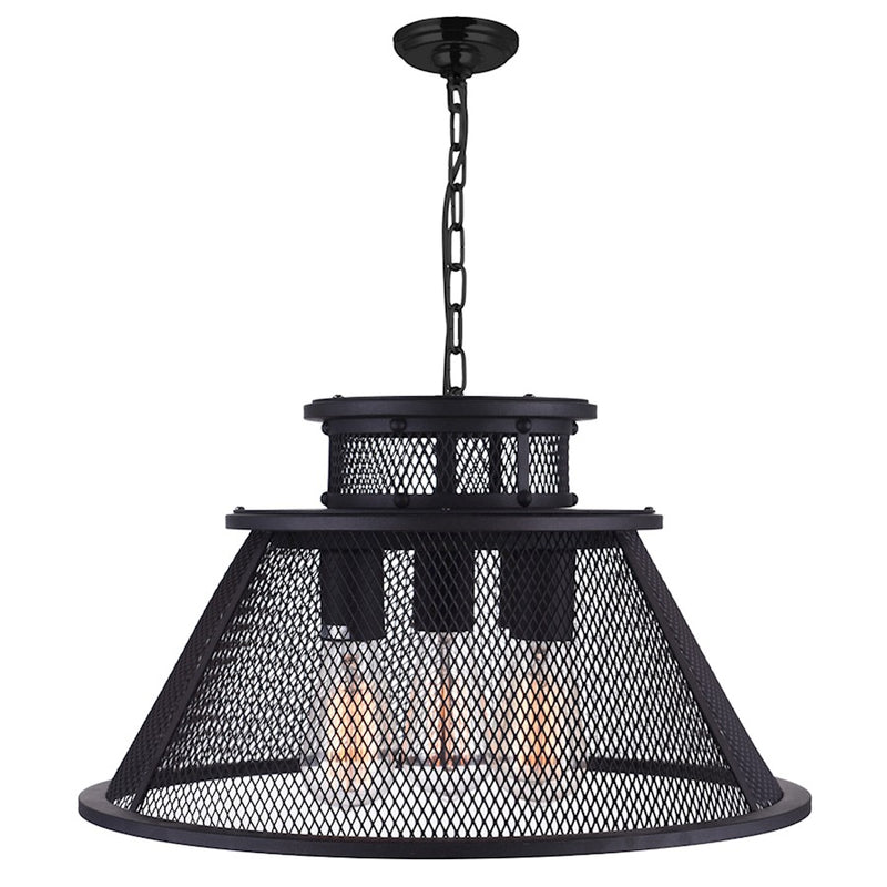 CWI Lighting Savill 5 Light Down Chandelier, Reddish Black