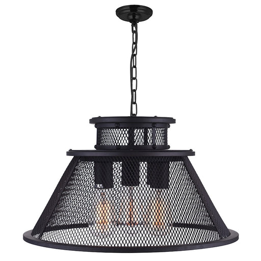 CWI Lighting Savill 5 Light Down Chandelier, Reddish Black