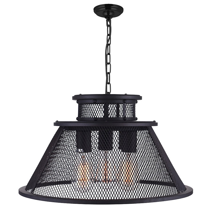 CWI Lighting Savill 5 Light Down Chandelier, Reddish Black