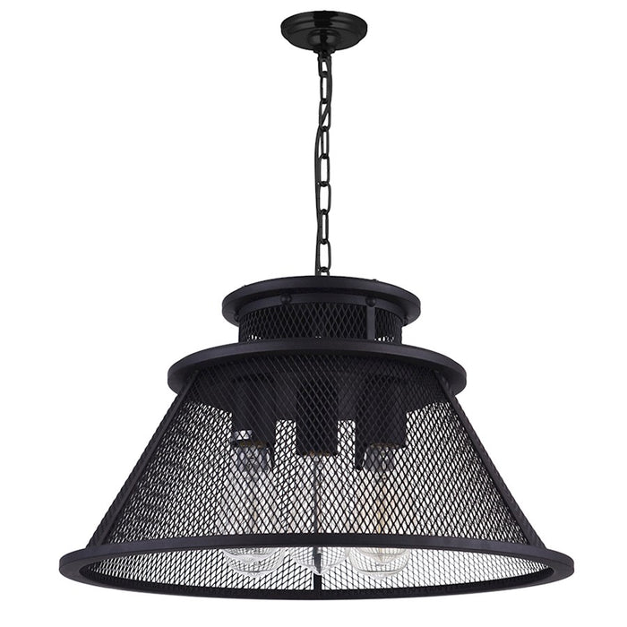 CWI Lighting Savill 5 Light Down Chandelier, Reddish Black