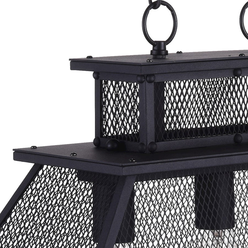 CWI Lighting Savill 3 Light Chandelier, Reddish Black