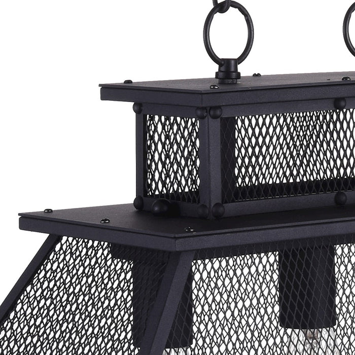 CWI Lighting Savill 3 Light Chandelier, Reddish Black