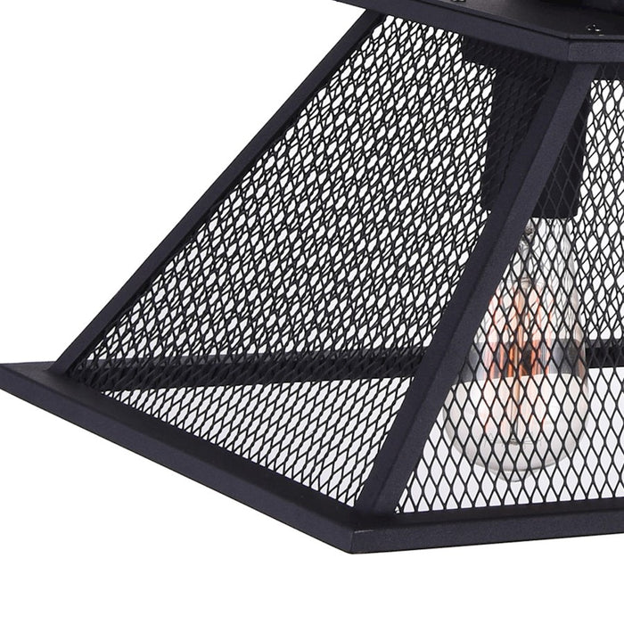 CWI Lighting Savill 3 Light Chandelier, Reddish Black