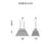 CWI Lighting Savill 3 Light Chandelier, Reddish Black