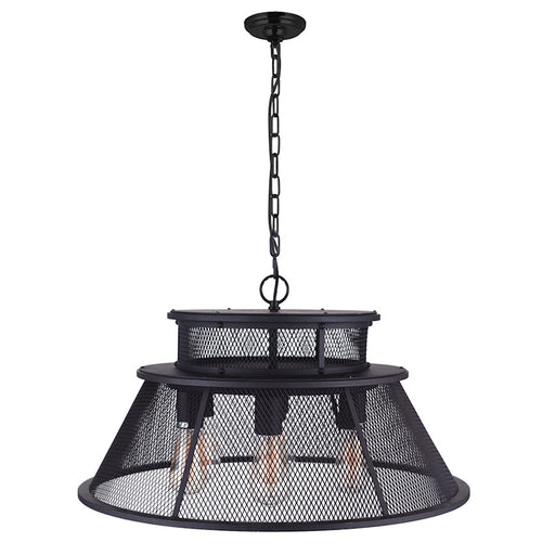 CWI Lighting Savill 7 Light Down Chandelier, Reddish Black