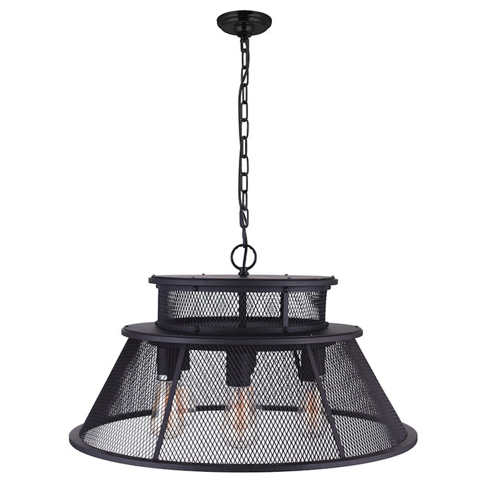 CWI Lighting Savill 7 Light Down Chandelier, Reddish Black