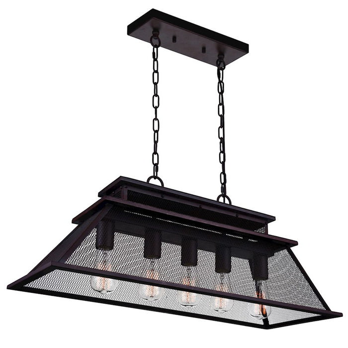 CWI Lighting Savill 5 Light Chandelier, Reddish Black - 9745P32-5-219