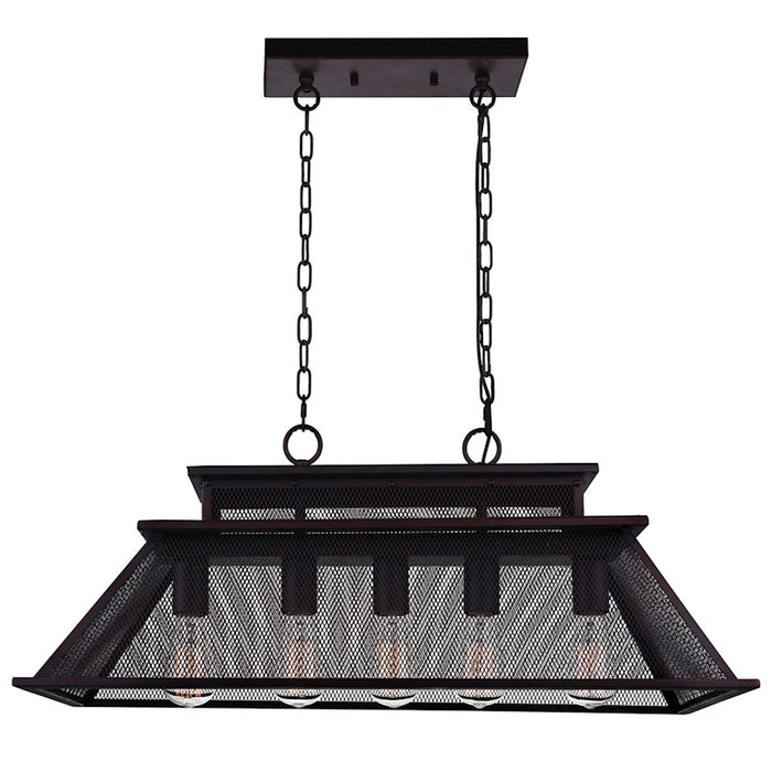 CWI Lighting Savill 5 Light Chandelier, Reddish Black