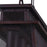 CWI Lighting Savill 5 Light Chandelier, Reddish Black