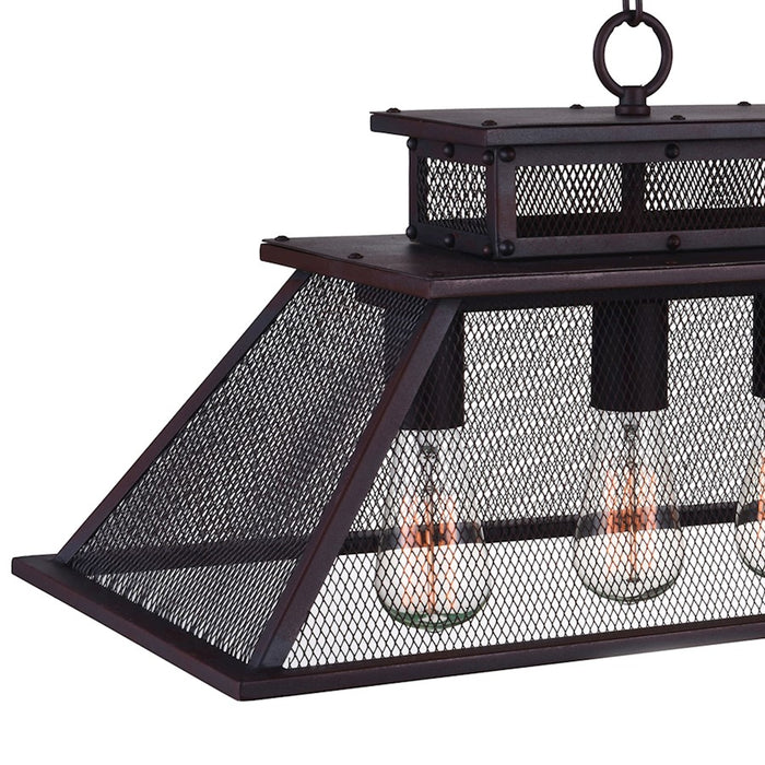 CWI Lighting Savill 5 Light Chandelier, Reddish Black