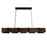 CWI Lighting Pago 4 Light Drum Shade Island Light, Black