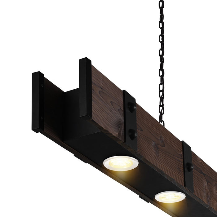 CWI Lighting Pago 4 Light Drum Shade Island Light, Black