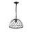 CWI Lighting Escot 1 Light Down Pendant, Black/Clear