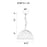 CWI Lighting Escot 1 Light Down Pendant, Black/Clear