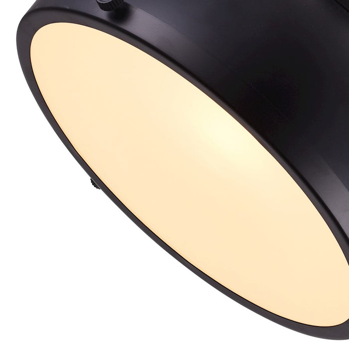 CWI Lighting Strum 1 Light Down Pendant, Black/Frosted