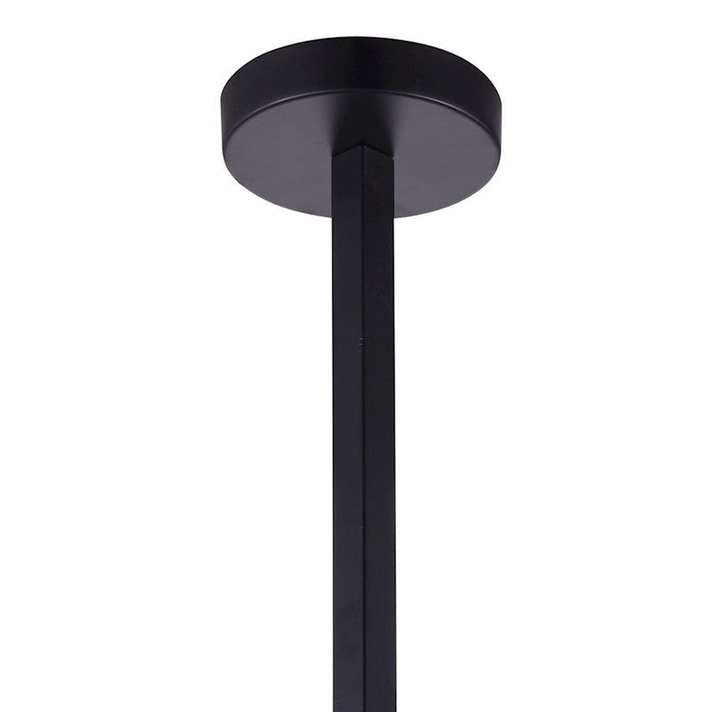 CWI Lighting Strum 1 Light Down Pendant, Black/Frosted