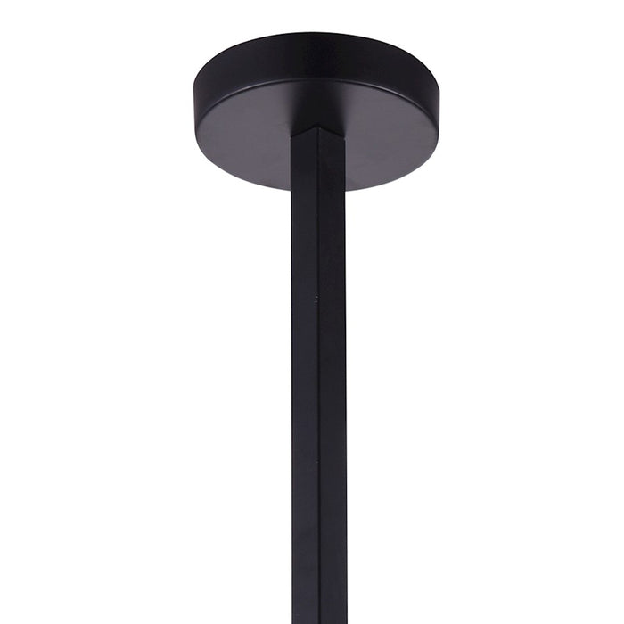 CWI Lighting Strum 1 Light Down Pendant, Black/Frosted