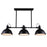 CWI Lighting Strum 3 Light Chandelier, Black/Frosted - 9760P50-3-101