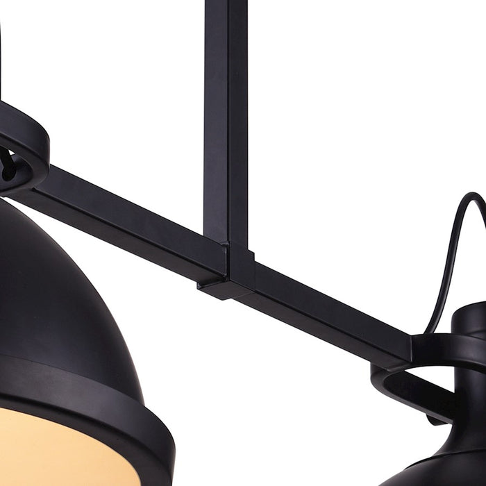 CWI Lighting Strum 3 Light Chandelier, Black/Frosted