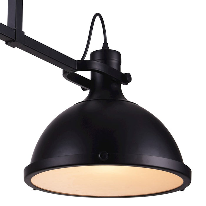CWI Lighting Strum 3 Light Chandelier, Black/Frosted