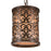 CWI Nicole 1 Light Drum Shade Mini Pendant, Brushed Chocolate