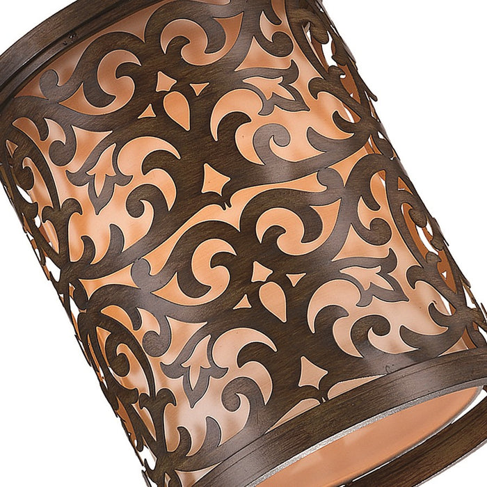 CWI Nicole 1 Light Drum Shade Mini Pendant, Brushed Chocolate