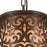 CWI Nicole 1 Light Drum Shade Mini Pendant, Brushed Chocolate