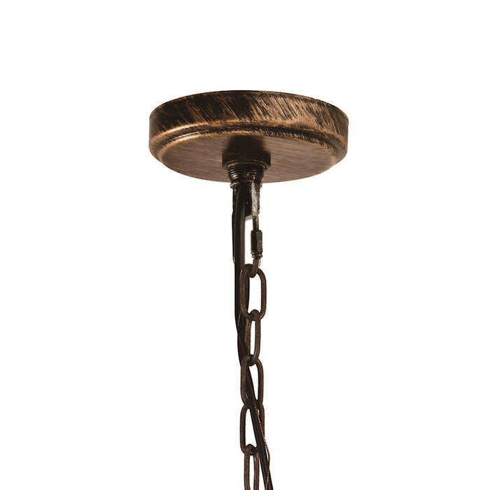 CWI Nicole 1 Light Drum Shade Mini Pendant, Brushed Chocolate