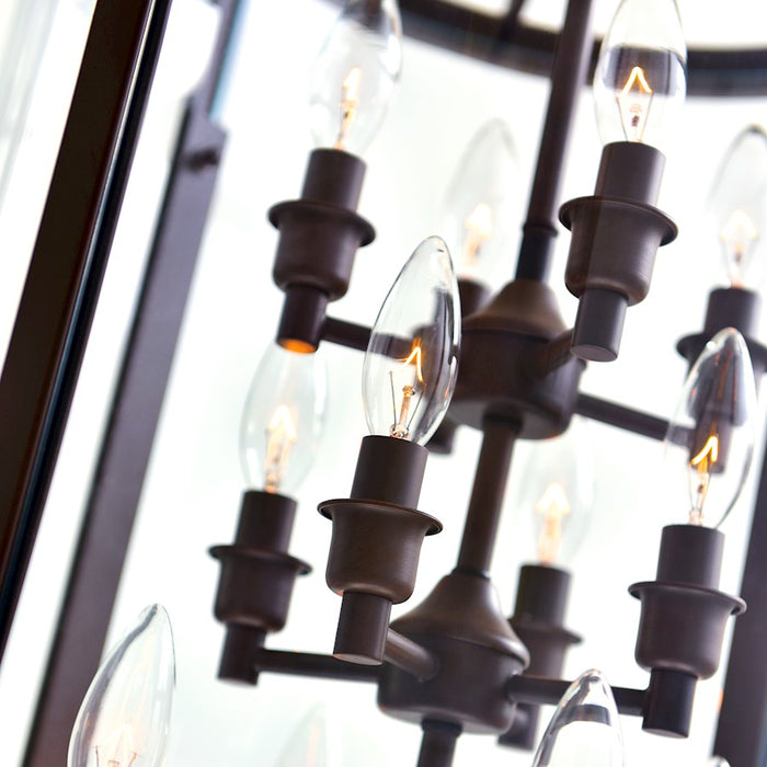 CWI Desire 12 Light Drum Chandelier, Oil Rubbed Bronze/Clear