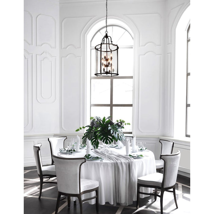 CWI Desire 12 Light Drum Chandelier, Oil Rubbed Bronze/Clear
