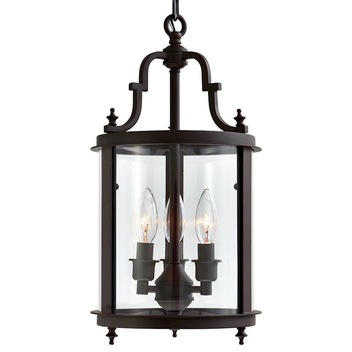 CWI Desire 3 Light Drum Mini Pendant, Oil Rubbed Bronze/Clear