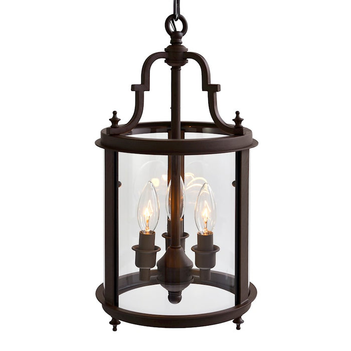 CWI Desire 3 Light Drum Mini Pendant, Oil Rubbed Bronze/Clear