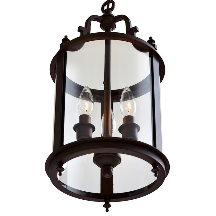 CWI Desire 3 Light Drum Mini Pendant, Oil Rubbed Bronze/Clear